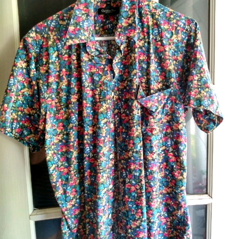 Vintage Christian Dior Monsieur Men's Floral Shirt